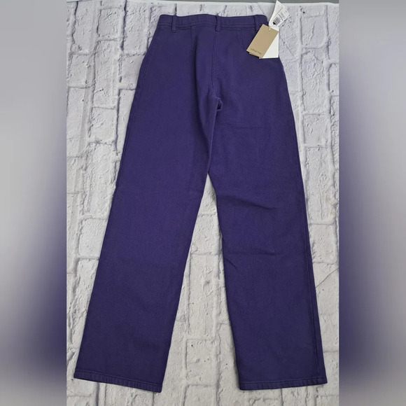 NWT Wilfred New Modern Utility Pants Mid Rise Straight Leg Deep Violet Size 00 - Picture 5 of 11